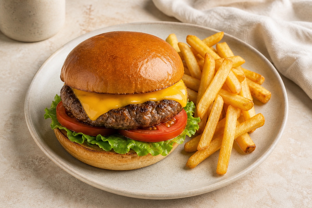 Burger s krompirčkom